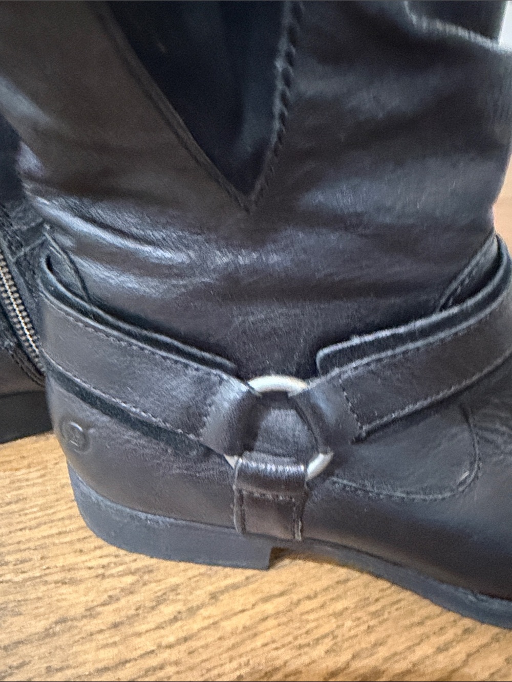 Born Black Leather Harness Moto Boots - Picture 8 of 16